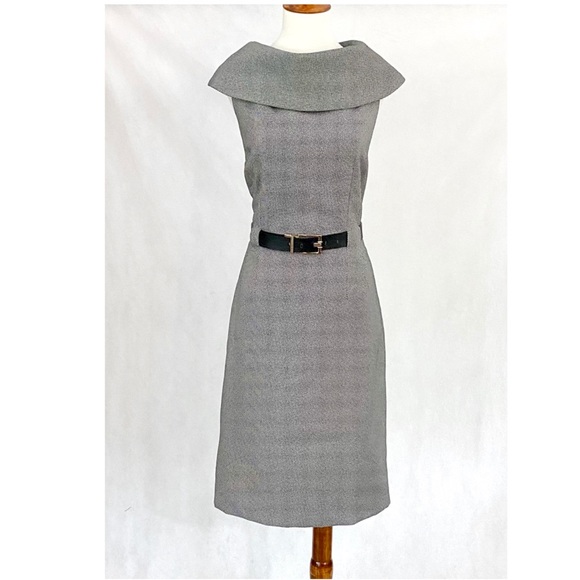Tahari Dresses & Skirts - Tahari Sleeveless Wide Neck Pattern Sheath Dress